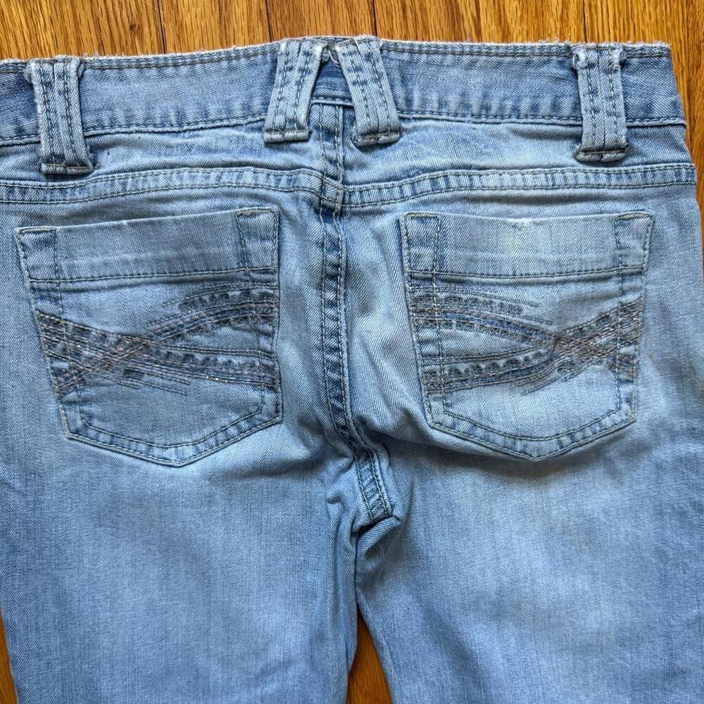 Vintage 2000s y2k Aeropostale blue denim low-rise bootcut flared jeans size 2/4 - Picture 6 of 6